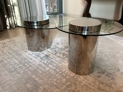 Modern glass top tables