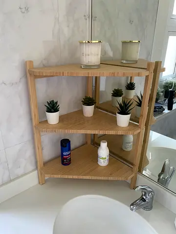 Pair of IKEA RÅGRUND Bamboo Bathroom Shelves