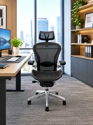Herman miller Ergonomic Mesh Office Chair with Headrest - Good Condition