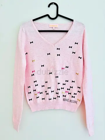 Authentic Disneyland Paris Collection "Minnie Parisienne" Pink Knit Jumper (Size S) - Like New!