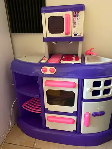 Kids Play Kitchen Set - Purple/Pink Pretend Play Cooker