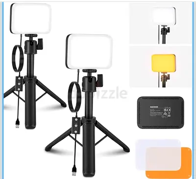 Neewer BP66 LED Video Light Kit (2-Pack) - Compact USB Lights for Streaming & Vlogging
