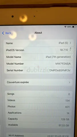 ipad rose gold 7 generation 128GB