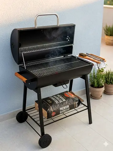 Char-Griller Barrel Charcoal Grill,