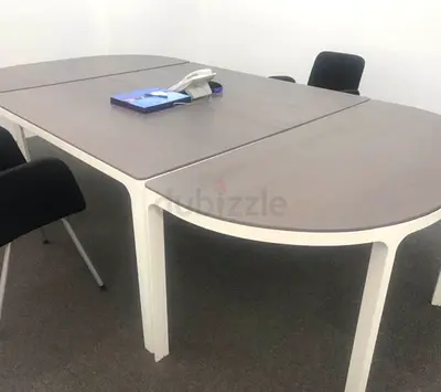 Conference table 3 set with 5 chairs