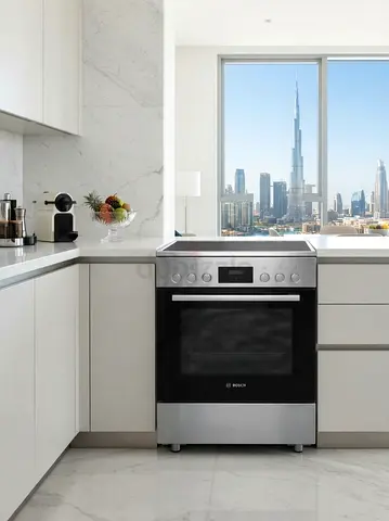 Bosch 60Cm Freestanding Electric Cooker, 4 Zones, Dual-Circuit Hob, 6 Heating Functions