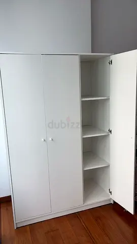 IKEA KLEPPSTAD Wardrobe with 3 doors, white, 117x55x176 cm