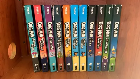 Dog Man series by Dav Pilkey — set of 10 paperback/board books