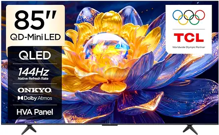 TCL 85 inch TV Smart QD-Mini LED - 4K UHD - 144Hz, 85Q6C