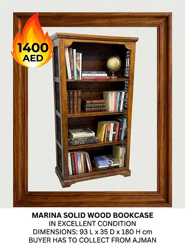 Marina solid wood bookcase