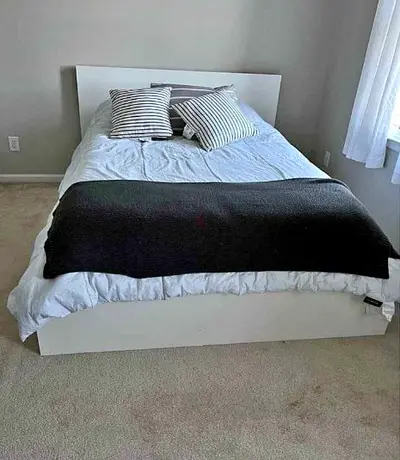 Ikea Queen Size Bed with Mattress Available in Perfect Condition