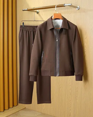 Brunello Cucinelli Casual Men's Track Jacket and Joggers Set (SUPER MASTER QUALITY)