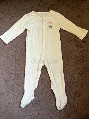 Juniors cotton baby footed sleepsuit 6-12m