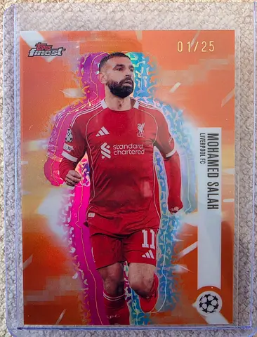 Topps Finest Mohamed Salah 01/25 Limited Edition Football Card