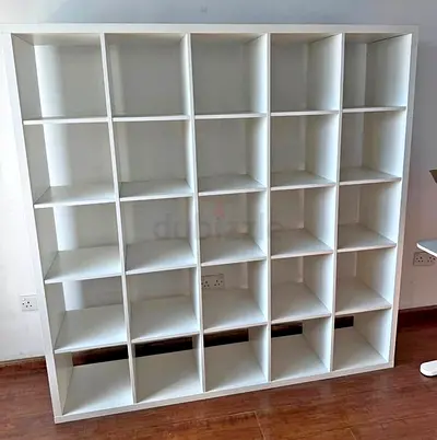 Large kalax White 5x5 Cube Storage Shelving Unit / Bookcase