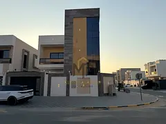 Brand-new corner villa for sale in Al Amerah, Ajman; features 5 master bedrooms, sophisticated desig