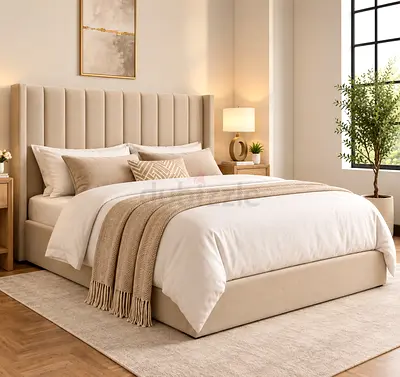 Modren design New King size bed frame with Mattress Available