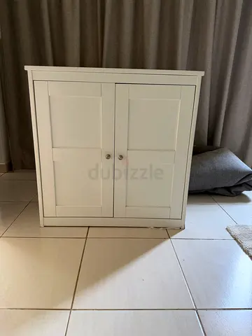 White Two-Door Storage Cabinet / Small Cupboard