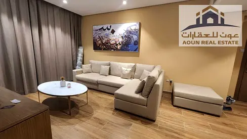 For Sale: 2 bedrooms + living room, Tarhab Tower (Type I), includes parking. 2 master bathrooms + guest bathroom. Currently rented for 75,000. Price: