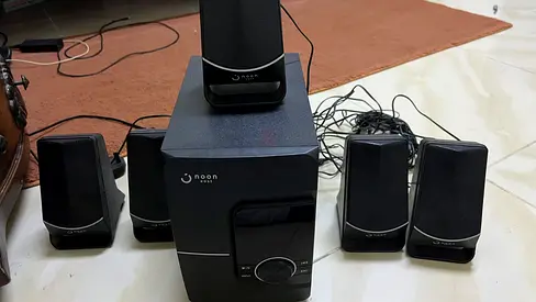 Noon Multimedia 5.1 Home Theater Speakers with Subwoofer - Used