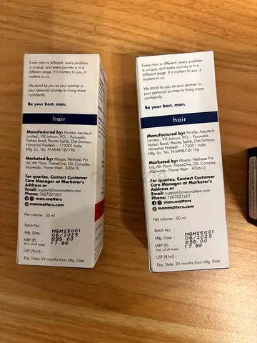 Brand new hair treatment boxes — unopened (set of 2) minoxidil