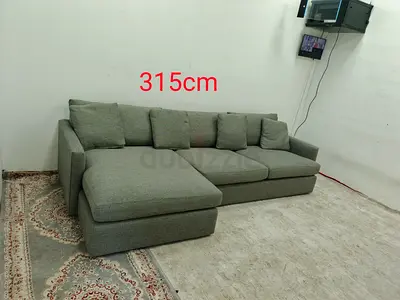 Crate and Barrel Lounge Deep gray lshape sofa
