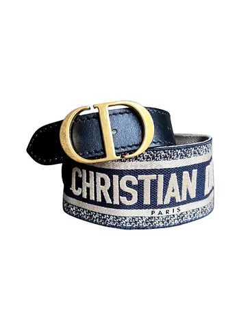 Christian Dior dark navy belt size 80