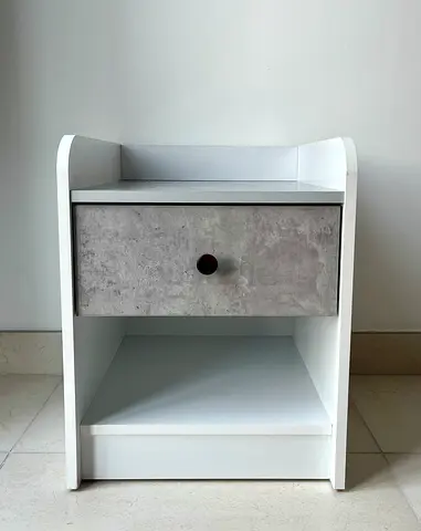 Nightstand white grey