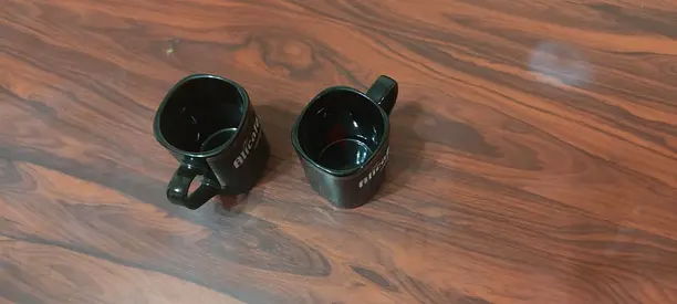 Set of 2 Small Black Espresso Cups