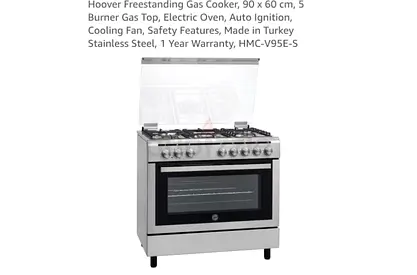 Hoover 90x60 cm gas cooker less than a year old