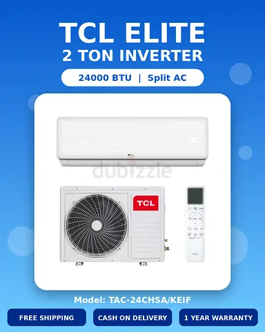 TCL Elite 2 Ton 24000 BTU Inverter Split Air Conditioner TAC-24CHSA/KEIF
