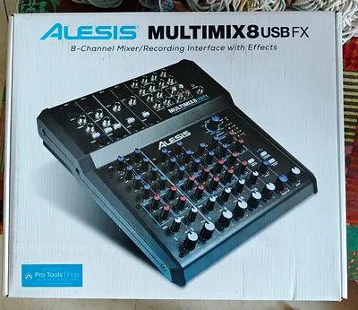 Alesis MultiMix 8 USB FX 8-Channel Mixer / Recording Interface (Boxed)