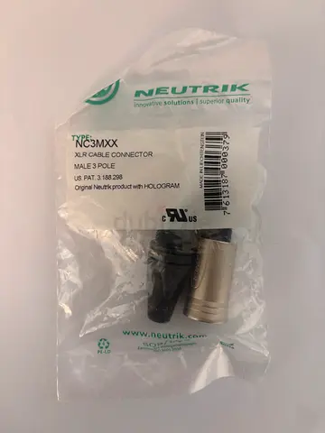 Neutrik NC3MXX XLR Male Cable Connector (New, Sealed)