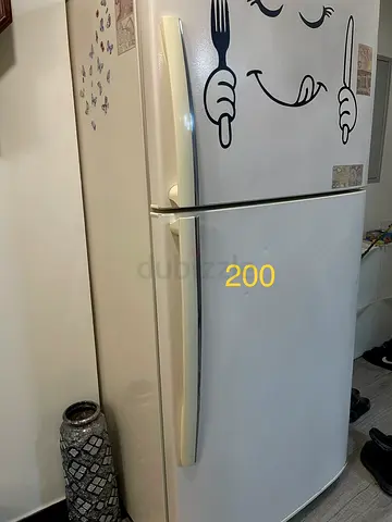 Used double-door refrigerator - good working condition, selling for relocation