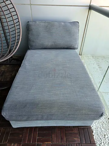 Grey outdoor lounge chair / single sofa seat - good condition