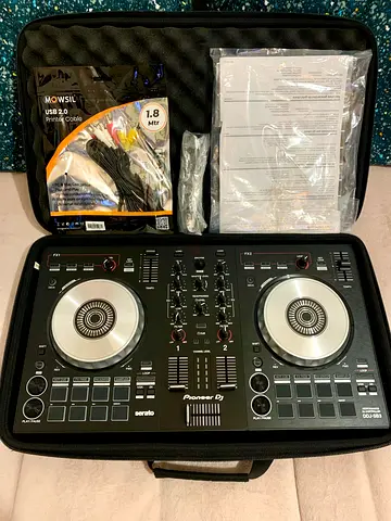 Pioneer DJ DDJ-SB3 Controller with Case and Cables - Good Condition
