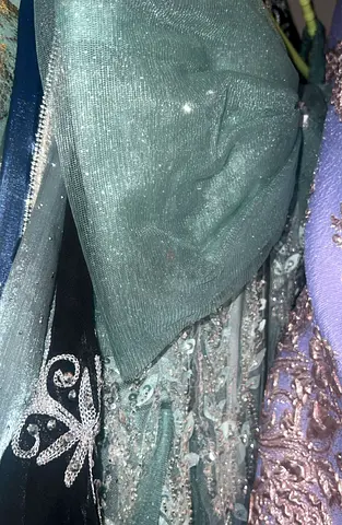 فستان تركوازي خيال حق اعراس و غيره فخم shiny unique dress 👗 ✨