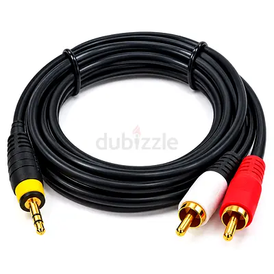 3.5mm to RCA Audio Cable (Stereo) - Gold Plated, 2m