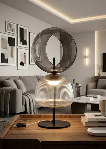 Vitale Light Retro Füme Table Lamp (63 cm)