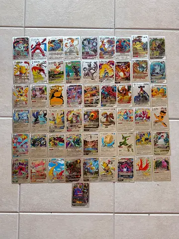 Large collection of Pokémon EX/GX/VStar/Vmax Full Art trading cards - mixed set