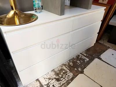 White 6-Drawer Dresser / Chest - Modern Minimal Design