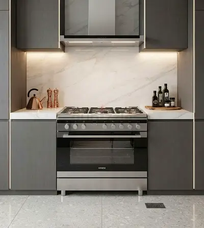 Siemens 90Cm Gas Cooker With Fan Oven, Freestanding Stove