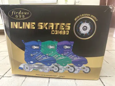 Adjustable Inline Skates (New in Box) - for Adults size 39 - 42 Black New