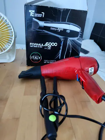 Used Professional Hair Dryer with Diffuser - Red