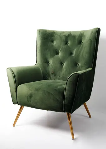Green Velvet Armchair