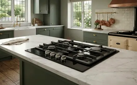 Bosch Series 8 Built-In Gas Cooktop, Black Finish, Excellent Condition