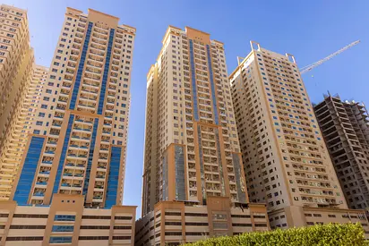 A fantastic 2-bedroom + living room apartment—first-time occupancy—available for annual rent in Lake Tower, Emirates City.