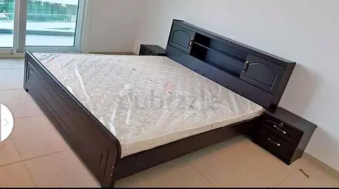 Brand new Wooden king size bed frame with Mattress Available