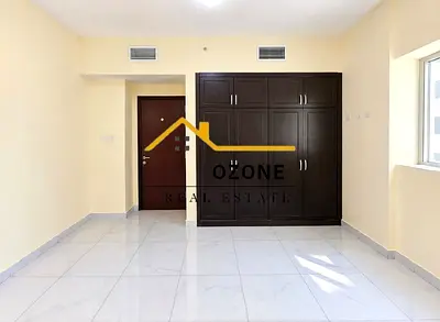 12 cheques | Wardrobes | parking | balcony 1 bhk with 2 baths near park in new muweillah commercial