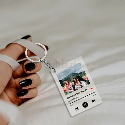 Custom Song & Photo Keychain - Personalized Gift